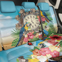 It's 5 o'clock Somewhere Back Car Seat Cover Hawaiian Tropical Parrots - Polynesian Pride