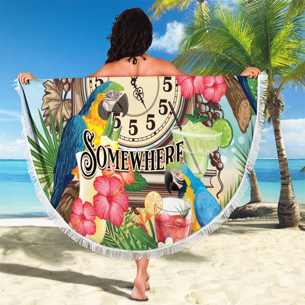 It's 5 o'clock Somewhere Beach Blanket Hawaiian Tropical Parrots LT01 - Polynesian Pride