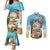 Personalized It's 5 o'clock Somewhere Couples Matching Mermaid Dress and Long Sleeve Button Shirt Hawaiian Tropical Parrots - Polynesian Pride