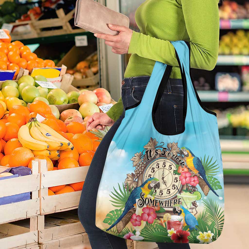 It's 5 o'clock Somewhere Grocery Bag Hawaiian Tropical Parrots LT01 - Polynesian Pride