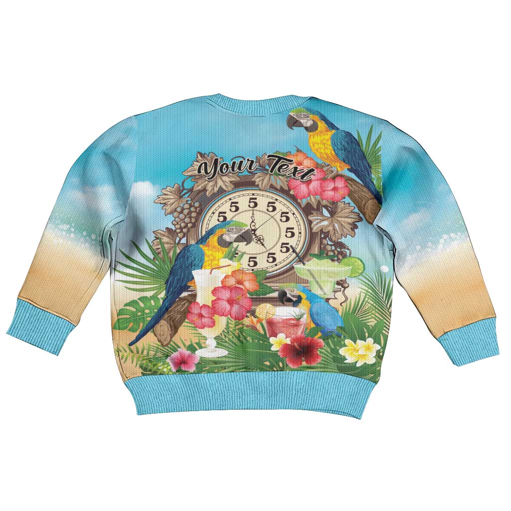It's 5 o'clock Somewhere Kid Ugly Christmas Sweater Hawaiian Tropical Parrots LT01 - Polynesian Pride