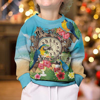 It's 5 o'clock Somewhere Kid Ugly Christmas Sweater Hawaiian Tropical Parrots LT01 - Polynesian Pride