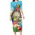 Personalized It's 5 o'clock Somewhere Long Sleeve Bodycon Dress Hawaiian Tropical Parrots - Polynesian Pride