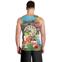 Personalized It's 5 o'clock Somewhere Men Tank Top Hawaiian Tropical Parrots - Polynesian Pride