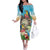 Personalized It's 5 o'clock Somewhere Off The Shoulder Long Sleeve Dress Hawaiian Tropical Parrots - Polynesian Pride