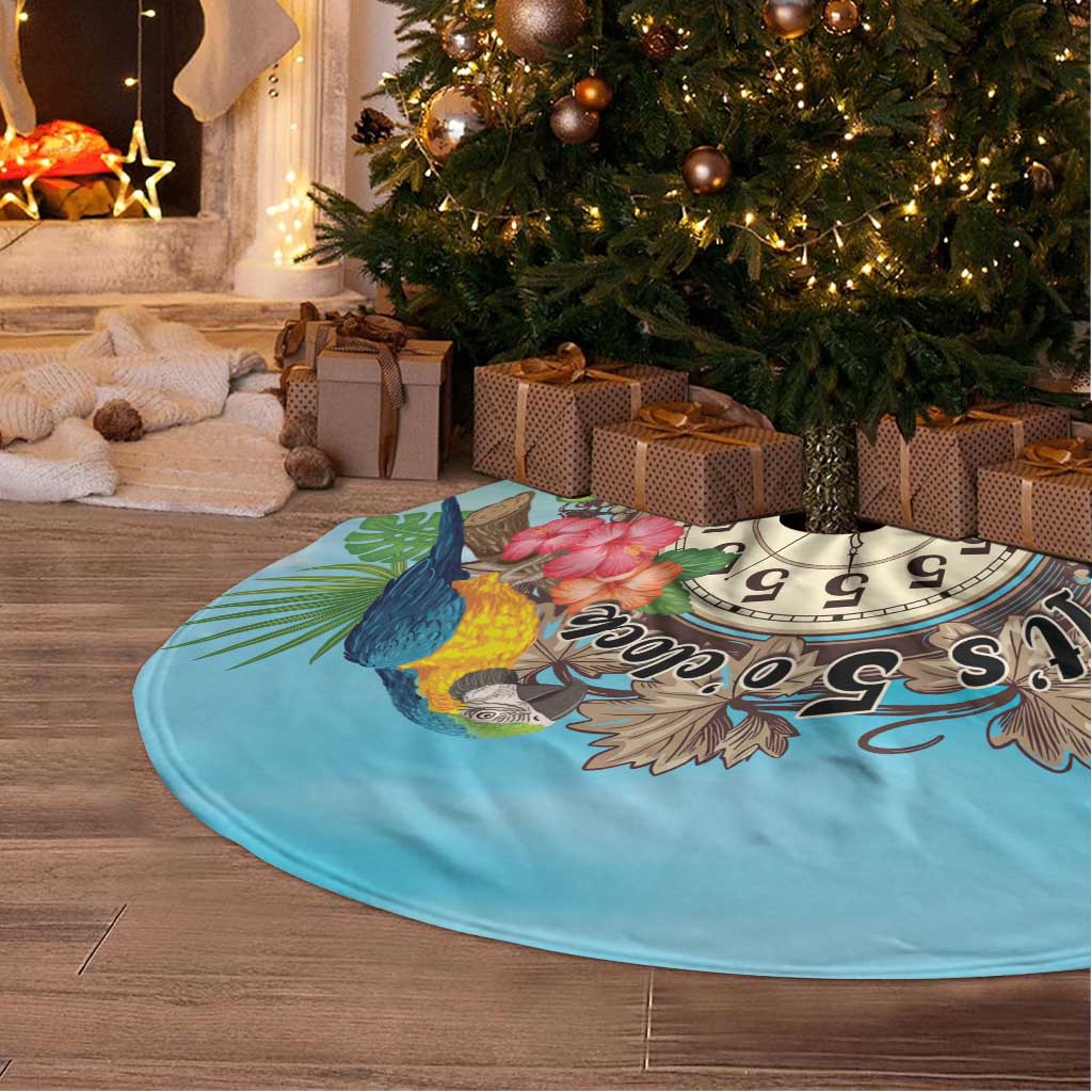 It's 5 o'clock Somewhere Tree Skirt Hawaiian Tropical Parrots - Polynesian Pride