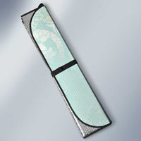 Polynesian Tiare Monstera Seafoam Green Auto Sun Shade Liquid Style - Polynesian Pride