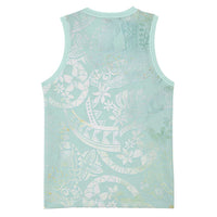 Polynesian Tiare Monstera Seafoam Green Basketball Jersey Liquid Style LT01 - Polynesian Pride