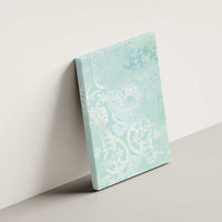 Polynesian Tiare Monstera Seafoam Green Canvas Wall Art Liquid Style LT01 - Polynesian Pride