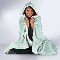 Polynesian Tiare Monstera Seafoam Green Hooded Blanket Liquid Style - Polynesian Pride