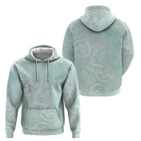 Polynesian Tiare Monstera Seafoam Green Hoodie Liquid Style - Polynesian Pride