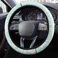 Polynesian Tiare Monstera Seafoam Green Steering Wheel Cover Liquid Style LT01 - Polynesian Pride