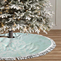 Polynesian Tiare Monstera Seafoam Green Tree Skirt Liquid Style LT01 - Polynesian Pride