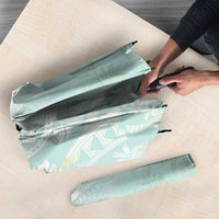 Polynesian Tiare Monstera Seafoam Green Umbrella Liquid Style - Polynesian Pride