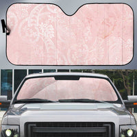 Polynesian Tiare Monstera Soft Pink Auto Sun Shade Liquid Style - Polynesian Pride
