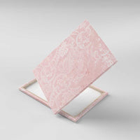 Polynesian Tiare Monstera Soft Pink Canvas Wall Art Liquid Style LT01 With Frame Pink - Polynesian Pride