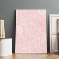 Polynesian Tiare Monstera Soft Pink Canvas Wall Art Liquid Style LT01 - Polynesian Pride