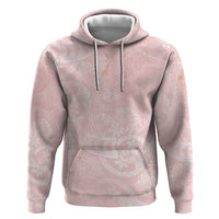 Polynesian Tiare Monstera Soft Pink Hoodie Liquid Style - Polynesian Pride