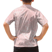 Polynesian Tiare Monstera Soft Pink Kid Hawaiian Shirt Liquid Style LT01 - Polynesian Pride