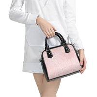 Polynesian Tiare Monstera Soft Pink Shoulder Handbag Liquid Style - Polynesian Pride