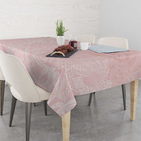 Polynesian Tiare Monstera Soft Pink Tablecloth Liquid Style LT01 - Polynesian Pride