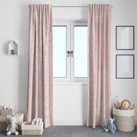 Polynesian Tiare Monstera Soft Pink Window Curtain Liquid Style - Polynesian Pride