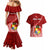 Tonga Rugby Couples Matching Mermaid Dress and Hawaiian Shirt Tongan Ngatu Pattern White Version LT01 - Polynesian Pride