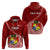 Tonga Rugby Hoodie Tongan Ngatu Pattern White Version LT01 - Polynesian Pride