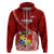 Tonga Rugby Hoodie Tongan Ngatu Pattern White Version LT01 - Polynesian Pride