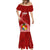 Tonga Rugby Mermaid Dress Tongan Ngatu Pattern White Version LT01 - Polynesian Pride