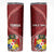 Tonga Rugby Skinny Tumbler Tongan Ngatu Pattern White Version