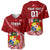 Custom Tonga Rugby Baseball Jersey Tongan Ngatu Pattern White Version LT01 - Polynesian Pride