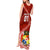 Custom Tonga Rugby Tank Maxi Dress Tongan Ngatu Pattern White Version LT01 - Polynesian Pride