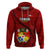 Tonga Rugby Hoodie Tongan Ngatu Pattern Black Version LT01 Red - Polynesian Pride