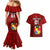 Custom Tonga Rugby Couples Matching Mermaid Dress and Hawaiian Shirt Tongan Ngatu Pattern Black Version LT01 - Polynesian Pride