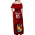 Custom Tonga Rugby Off Shoulder Maxi Dress Tongan Ngatu Pattern Black Version LT01 - Polynesian Pride