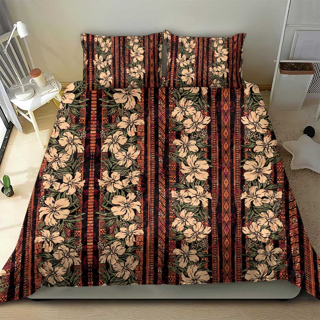Hawaii Hibiscus Bedding Set Retro Style - Polynesian Pride