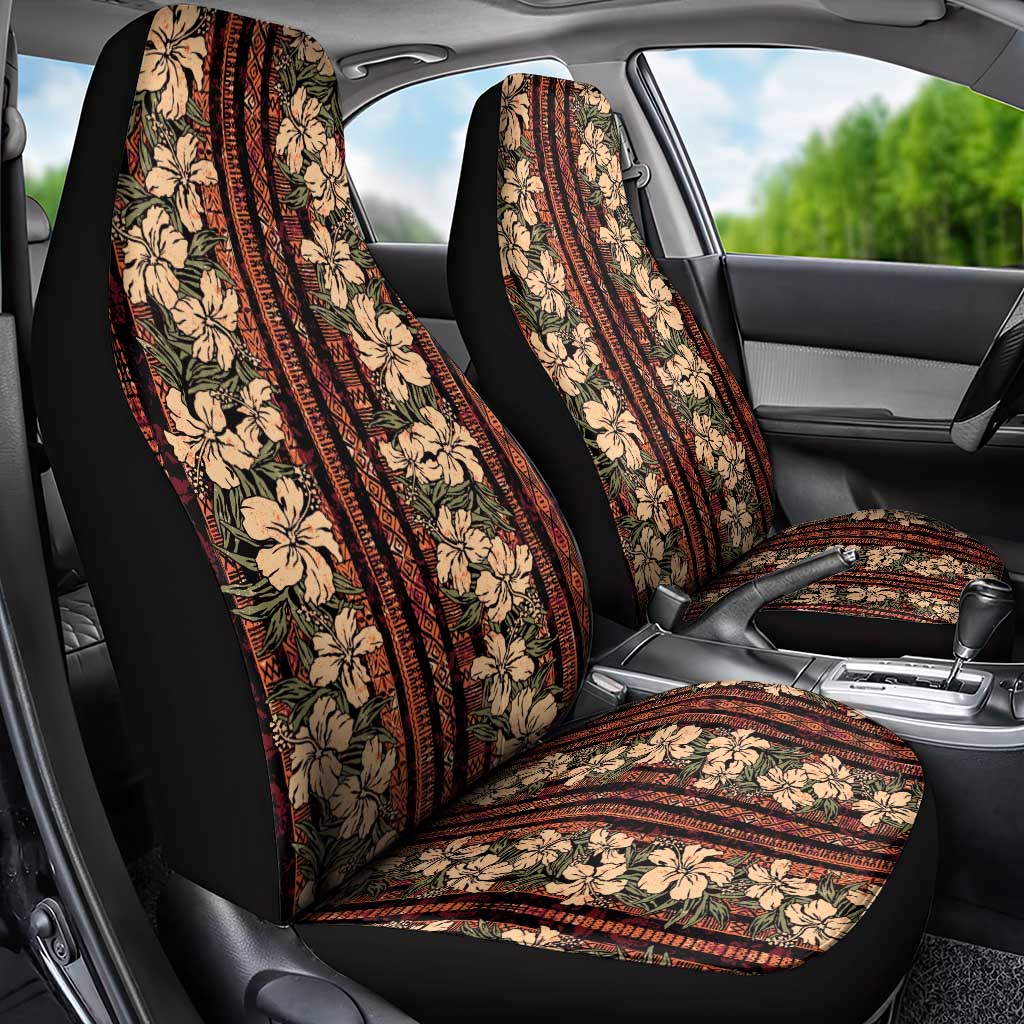 Hawaii Hibiscus Car Seat Cover Retro Style - Polynesian Pride