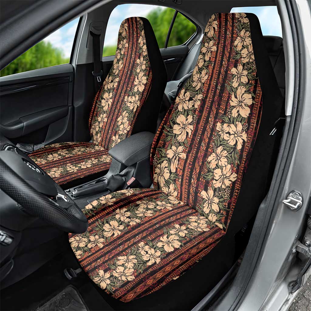 Hawaii Hibiscus Car Seat Cover Retro Style - Polynesian Pride