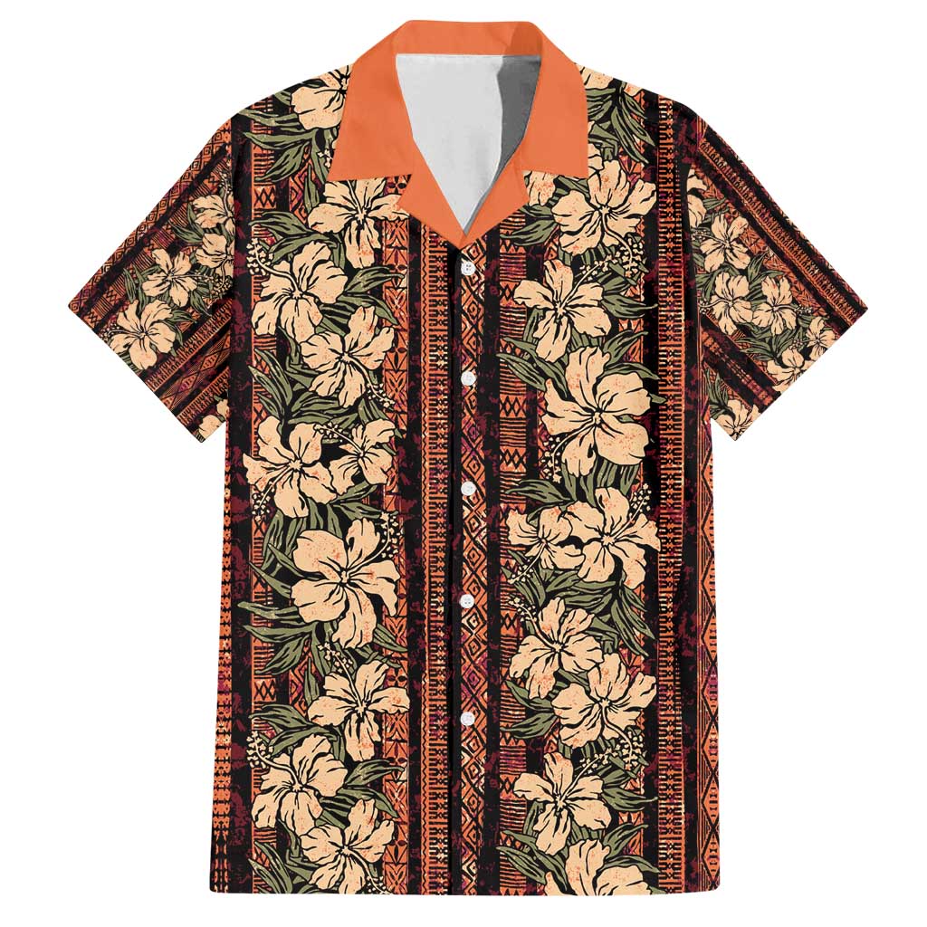 Hawaii Hibiscus Family Matching Long Sleeve Bodycon Dress and Hawaiian Shirt Retro Style - Polynesian Pride