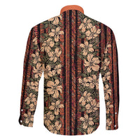 Hawaii Hibiscus Family Matching Long Sleeve Bodycon Dress and Hawaiian Shirt Retro Style - Polynesian Pride