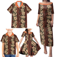 Hawaii Hibiscus Family Matching Puletasi and Hawaiian Shirt Retro Style - Polynesian Pride