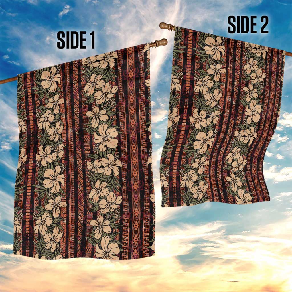 Hawaii Hibiscus Garden Flag Retro Style - Polynesian Pride