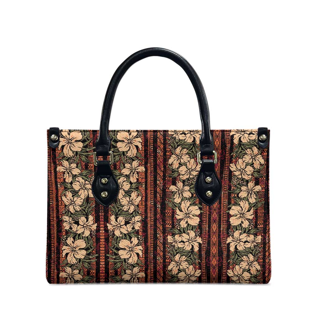 Hawaii Hibiscus Leather Bag Retro Style - Polynesian Pride