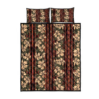 Hawaii Hibiscus Quilt Bed Set Retro Style - Polynesian Pride