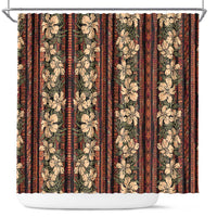 Hawaii Hibiscus Shower Curtain Retro Style - Polynesian Pride