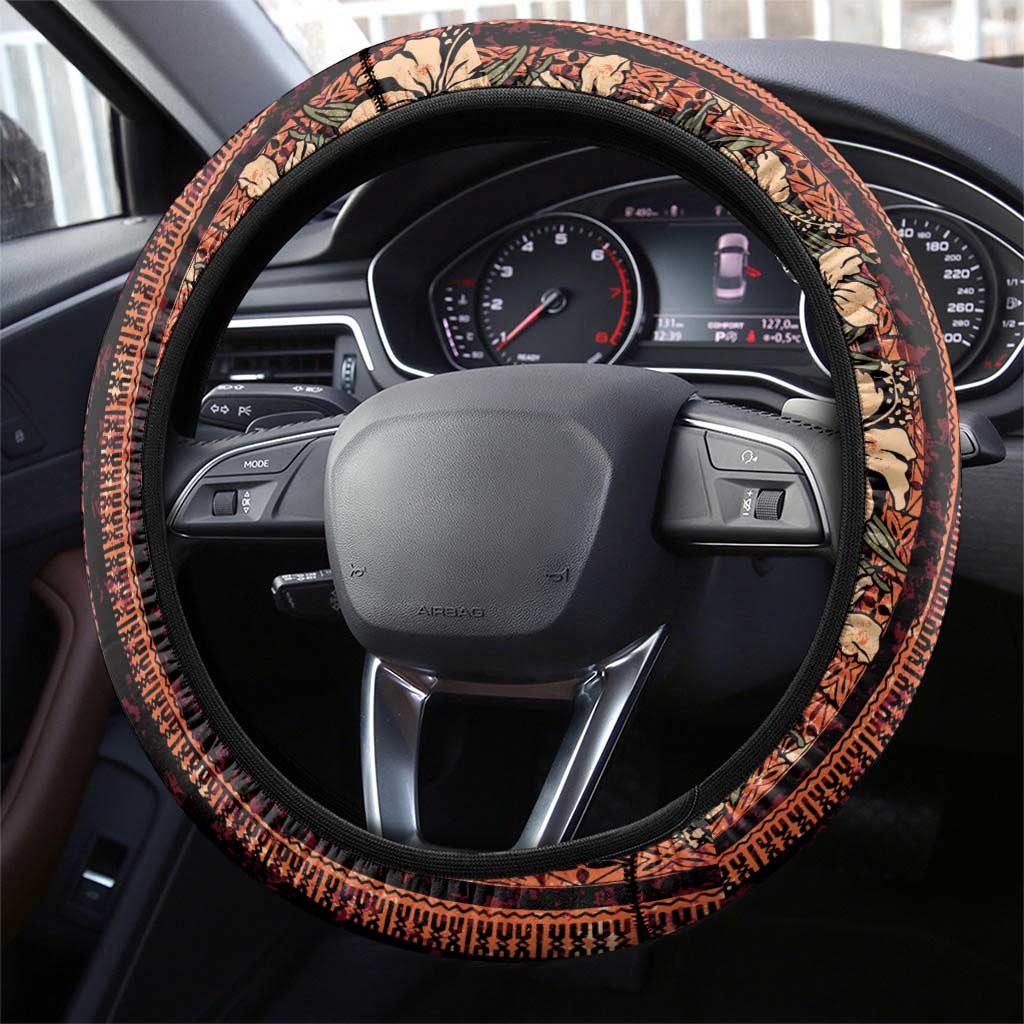 Hawaii Hibiscus Steering Wheel Cover Retro Style - Polynesian Pride
