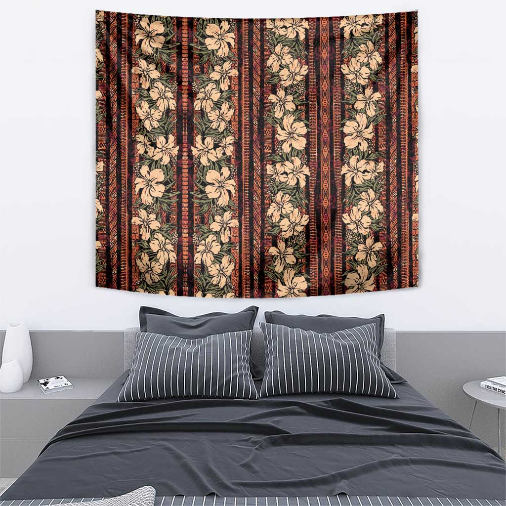 Hawaii Hibiscus Tapestry Retro Style - Polynesian Pride