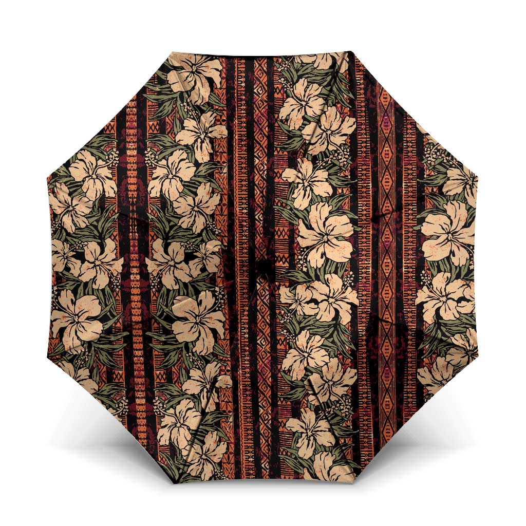 Hawaii Hibiscus Umbrella Retro Style - Polynesian Pride