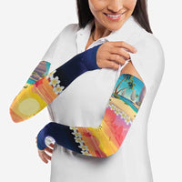 Hawaii Beach Landscape Time-Lapse Arm Sleeves Tropical Plumeria Flowers LT01 - Polynesian Pride